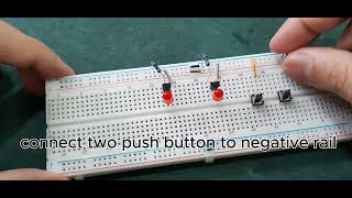 SIMPLE SR LATCH CIRCUIT ON BREADBOARD USING BC547 TRANSISTOR