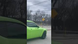 Nice green  dodge challenger scat pack 🔥👍