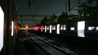 Kalyan to thane night journey || LHB track sound || 12108 Sitapur-ltt sf exp