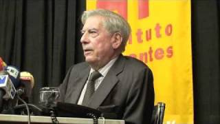 Nobel Prize Winner Mario Vargas Llosa holds press conference in New York