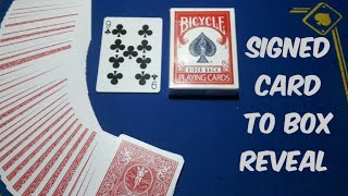 KILLER! SIGNED Card To box card trick TUTORIAL/gimmick card trick