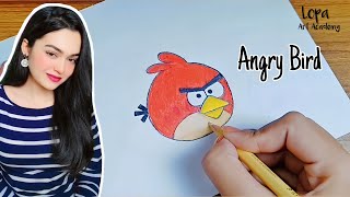 How To Draw A Red Angry Bird | Angry Bird Drawing Easy Method