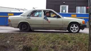 Mercedes 190E V8 Supercharger Big Burnout