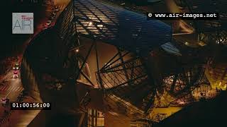 Aerial Footage by night The Louis Vuitton Foundation Paris