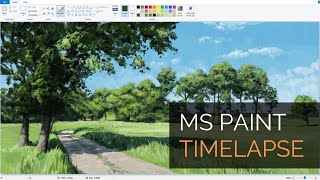 MS Paint Landscape Study: Timelapse