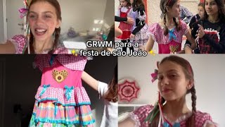 GRWM Para a festa de são João da minha escola - #foryou #viral #viraliza