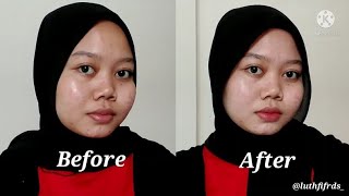 MORNING SKINCARE ROUTINE + Make Up NATURAL untuk kulit Berjerawat & Berminyak #kulitberjerawat