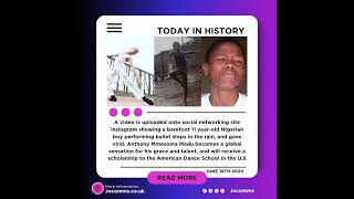 Today In History #history #Learning #socialmedia #barefoot #ballet #nigerianboy #rain #viralvideo