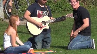 Freestyle mit versteckter Kamera auf den Neckarwiesen in Heidelberg