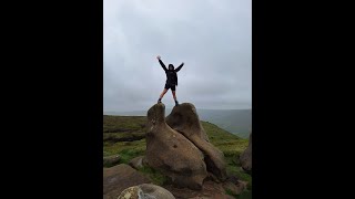 100 emergency service women hike Mam Tor/Kinder Scout Loop copyright free