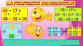 La proprietà invariantiva e la prova della sottrazione