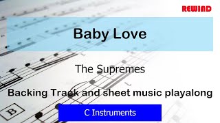 The Supremes Baby Love Flute Violin Backing Track and Sheet Music