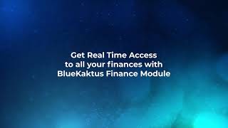 Get Real Time Access to all your finances with BlueKaktus' Finance Module