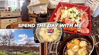 Spend the day with me 🇬🇧 (morning walk, morning view, cooking self and more)