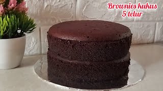 RESEP BROWNIES NY LIEM 5 TELUR UNTUK BASE CAKE ULANG TAHUN