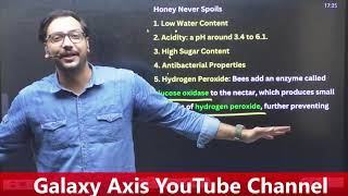 शहद 3000 साल तक भी क्यों ख़राब नहीं होता? by Ashish Sir #ashishantil || Galaxy Axis Coaching Point