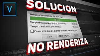 Solucion No Renderiza El Video | Sony Vegas Pro Tutorial