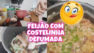 FEIJÃO COM COSTELINHA DEFUMADA +  COMPRAS DA FEIRA E AÇOUGUE 🥩 🍉