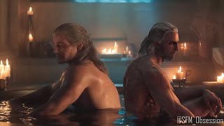 2 Witchers Chillin in a Bathtub