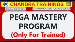 PEGA MASTERY PROGRAM(PMP)With Solutions||NEW PMP WEEKEND BATCH-OCT 19th,2024 ||#pega