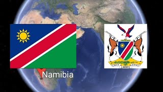 NAMIBIA 🇳🇦 || Republic of Namibia Capital Windhoek || Official Language #English || 3D map📍#shorts