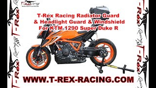 T-Rex Racing Radiator Guard & Headlight Guard & Windshield For KTM 1290 Super Duke R