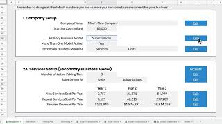 New Easy Interface for Startup Financial Projections