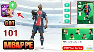 Got 101 Mbappe | POTW: Worldwide Oct 22 '20 Pack Opening | PES 2021 Mobile