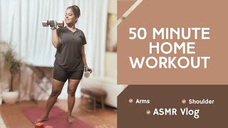 HOME WORKOUT WITH ME I GRWM I #workout #vlog  #asmr