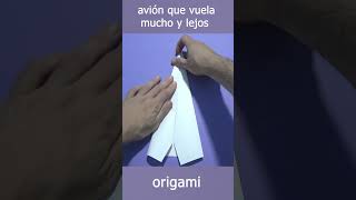 Avión de papel que vuela mucho y lejos #avión #origami #tutorial #shorts