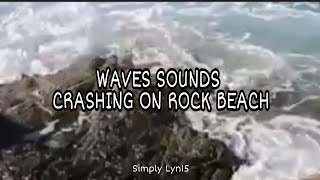 Non Copyright/ Beautiful Relaxation /Waves Sounds Crashing On Rock Beach/ Simply Lyn15