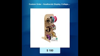 Custom Order - Headbands Display, Collapsible Headbands Stand