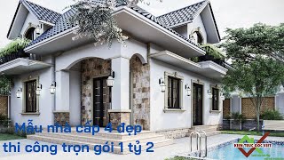 Xây liền mẫu nhà cấp 4  giá 1 tỷ 1  kiểu Tây đẹp lạ mắt