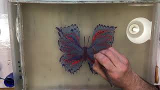 Paper Marbling and Turkish Ebru high speed butterfly demo with James Mouland