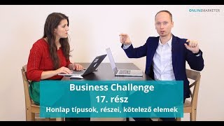 Business Challenge 17. rész - Honlap típusok, részei, kötelező elemek