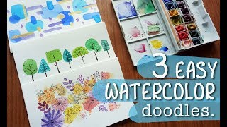 3 doodles to get you started with watercolors