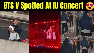 BTS V Spotted In IU Concert 😍 | V Enjoy IU Concert