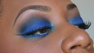 NON BLOQUEE!! [MAKEUP] SMOKY MAT : electric blue VS sea blue | @amberdress