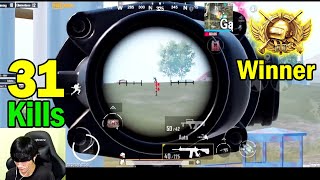 WOW 31 Kills Chicken Dinner in Map Erangel | PUBG Mobile Private