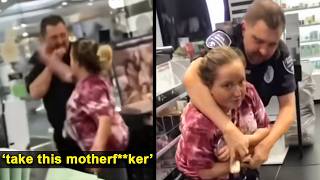 Toxic Woman SLAPS Security Guard And INSTANTLY Regrets It...