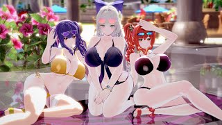 水着ヴィットリオ・ヴェネト、ザラ、ポーラで【Shake it】【RN Vittorio Veneto・Zara・Pola/MMD/アズールレーン/AzurLane/KKVMD】