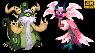 Epic G'joob, Epic Yawstrich - Comparison / Breeding (My Singing Monsters) 4k