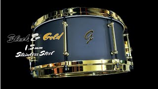 DEMO - Groove Drum Co. Pure Metal Special 14x6.5" -  Black&Gold