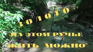 На этом ручье "Жить Можно"Разведка-Золото++