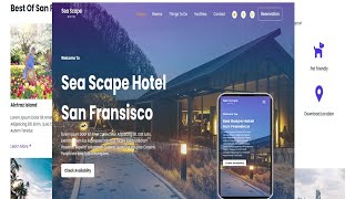 Complete Hotel And Tourist Website | HTML CSS & JavaScript