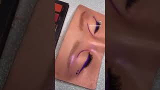 Tutorial de delineado roxo 💜 #tutorialyoutube #makeuptutorial #makeup #hudamakeup #makeupartist