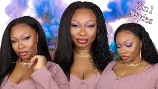 2in1Hair style. New crystal lace wig ft Geniuswigs