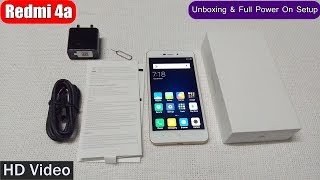 Xiaomi Redmi 4a Unboxing & Full Power On Setup