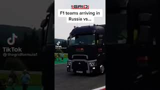 F1 teams arriving in Russia 🤣