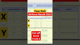 Airforce Result 2023 || Both X&Y group result ||Airforce Cut-off 2023